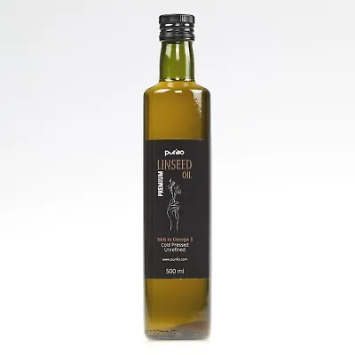 Linseed Oil Cold-pressed Unrefined - Purillo 500 Ml (Olej Lniany) • £19.23