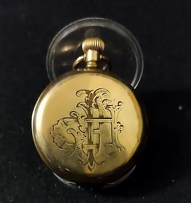 £0.99 • Buy Pocket Watch Gold Plated  Full Hunter Pocket Watch , 15 Jewels Spares Or Restore