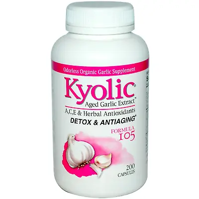 Kyolic Aged Garlic Extract Detox & Anti-Aging Formula 105 200 Capsules • $57.95