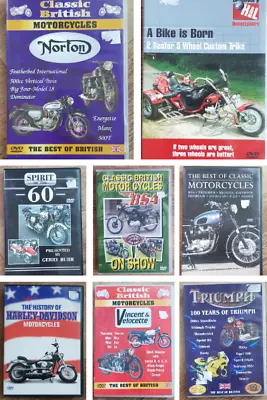 Classic Motorcycles DVD BSA Triumph Custom Motorbikes Harley Davidson DVD CHOOSE • £6.99