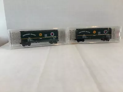 N Scale Micro-Trains #21210 Set Of 2 Northern Pacific Boxcars -  MINT • $34.95