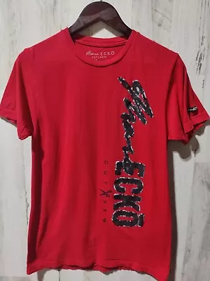 Marc Ecko Cut & Sew Graphic Print Logo T-shirt Short Sleeve Red Men's Medium • $9