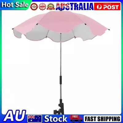 Anti UV Baby Umbrella Waterproof Infant Stroller Sunshade Parasol (Pink) • $14.41