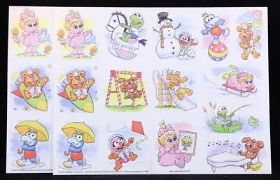 Two (2) Loose Sheets 1988 Muppet Babies Sticker Sheets • $12.12