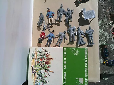 Strombecker Military Miniatures Ww1 German  54mm Unpainted Metal Lot Of 10 TD • $9.99