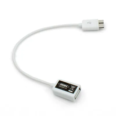 Micro USB 3.0 On-the-Go Host Cable OTG Adapter White 6 11/16in For • $16.93