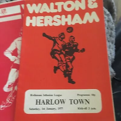 Walton & Hersham V Harlow Town 1976/77 RIL • £2.49