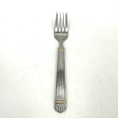 RETRONEU 18/8 Korea Two Tone Esprit Gold Accent Stainless Salad Fork Replacement • $4.99
