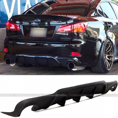 Fit 06-12 Lexus IS250 350 4DR DMR Style Rear Diffuser Bumper Lip Add On Black • $75.99