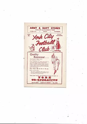 1959/60 York City V Brentford Football Programme • £4.50