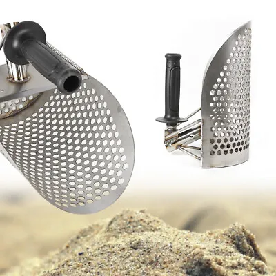 Beach Sand Scoop Metal Detector Shovel Stainless Steel Treasure Hunting Tool • $53