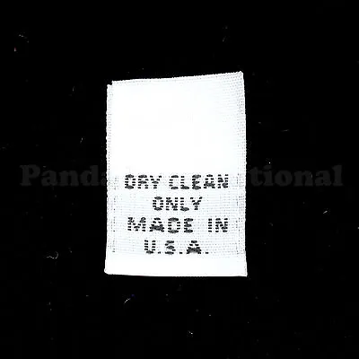 $18.95 • Buy 1000 Pcs WOVEN GARMENT SEWING LABELS  DRY CLEAN ONLY MADE IN U.S.A.  In White