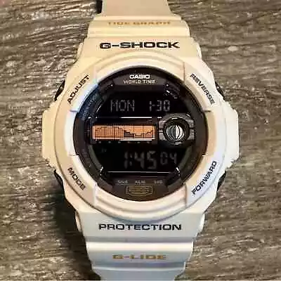 Casio GLX-150-7 G-Shock G-LIDE Tide Graph Surf Watch Cream/Off-White • $65