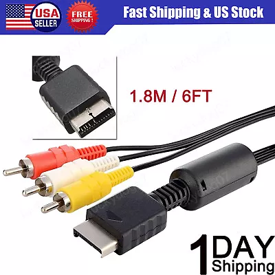 $5.59 • Buy HDMI To RCA TV AV Cable Audio Video Stereo Cord For PS2 PS3 Playstation 2 3 6FT