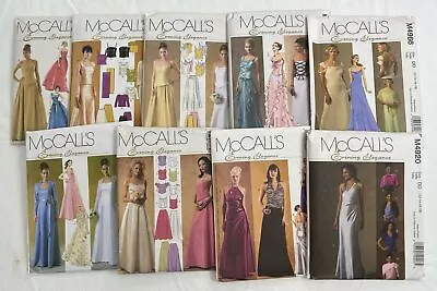 McCall's Evening Elegance Sewing Pattern Lot Of 9 Formal Prom Bridal Dresses • $28.79