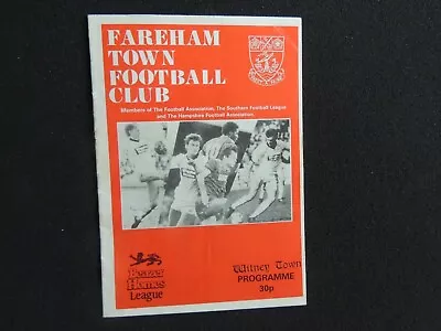 Fareham Town V Witney Town 24th February 1988 Official Programme • £3.97