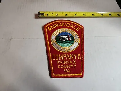 $15 • Buy Old Fire Department Patch Annandale Company B Fairfax County VA