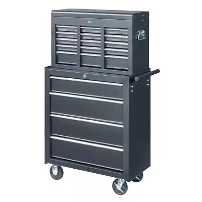 Rolling Tool Chest Tool Box With Handle / Drawers Lockable Tool Cabinet Black • $159.99
