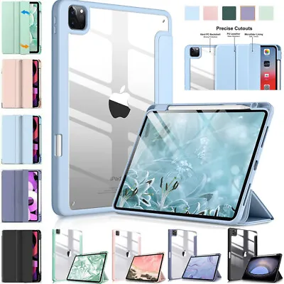 $24.99 • Buy Clear Back Case Cover Pen Holder For Apple IPad Air 4 5 Pro 11 10th/9th/8th Gen