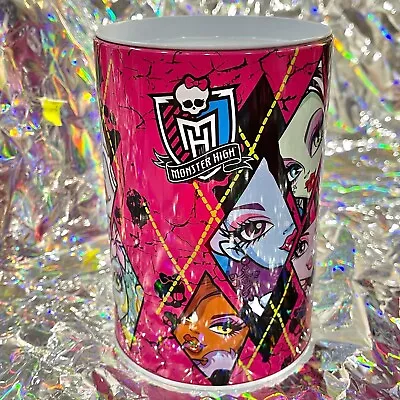 New Monster High Black Box Metal Coin Piggy Bank Tin Case With Removable Lid • $15