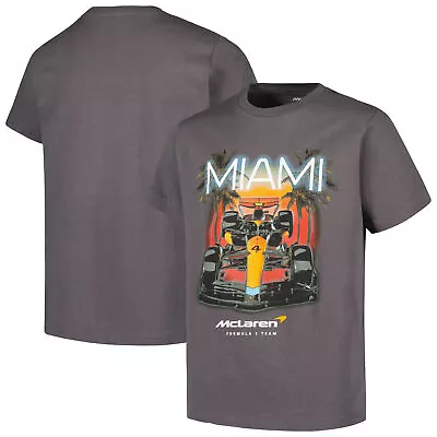 Youth Charcoal McLaren F1 Team All Speed Miami T-Shirt • $24.99