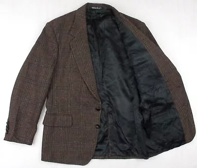 ROBERT STOCK CLASSICS Men's Tweed Check Suit Jacket Blazer 40'' S Sport Coat VTG • £88.85