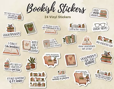 Bookish / Book Lovers / Reading / Book / Kindle Stickers Vinyl Stickers - 24 Pcs • $6.50