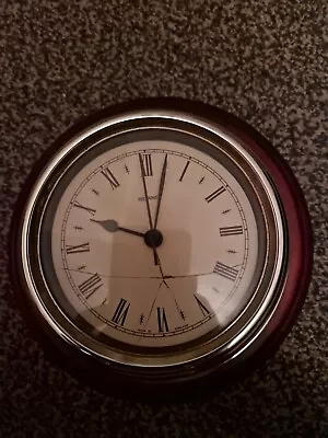 Metamec Port Hole Brass  Wooden Wall Clock - Spares Or Repairs • £15