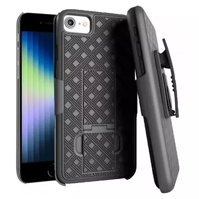 For Iphone 7 / 8 / Se Case Belt Clip Holster Swivel Cover Kickstand Armor Combo • $15.83