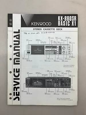 Kenwood KX-880 Basic X1 Original Service Manual Free Shipping • $12