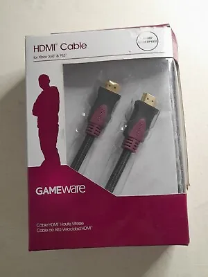 1x Gameware Games Console HDMI Cable For Xbox 360  & PS3  Playstation 3 Boxed • £11.69