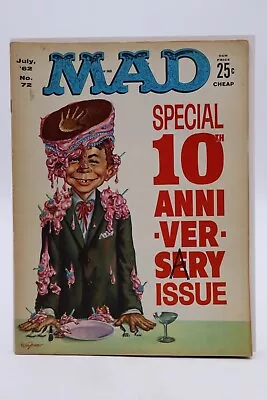 Mad Magazine (1952) #72 Freas Cover Drucker Clarke Wally Wood Berg Rickard FN- • $7.50