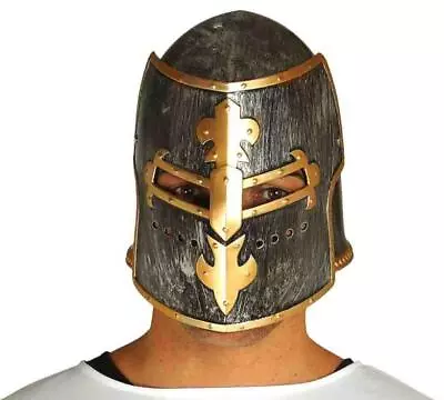 Adult Medieval Knight Crusader Helmet Fancy Dress Accessory • £7.69