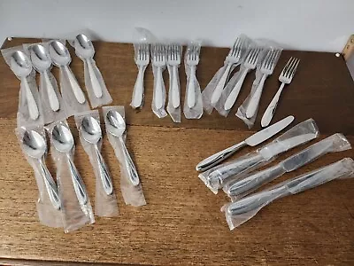 20 Mikasa Cocoa Blossom 18/10 Stainless Steel Flatware FORKS SPOONS & KNIVES • $55.99