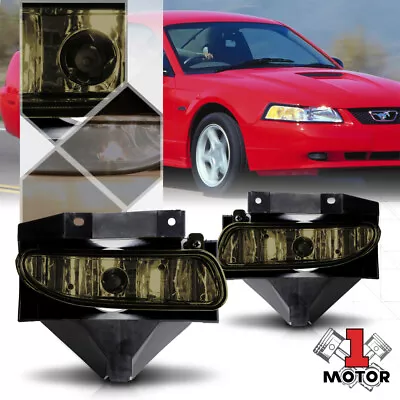 Black Tinted Lens Replacement Fog Light OE Bumper Lamp For 99-04 Ford Mustang • $32.77