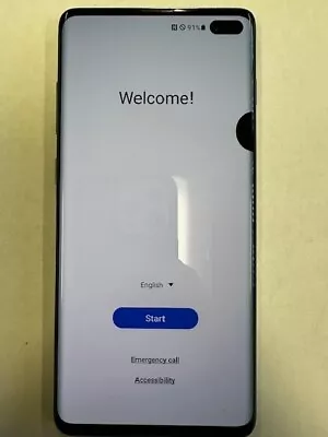 Samsung Galaxy S10+ SM-G975U - 128GB - Prism White (Unlocked) (Single SIM) Read • $35