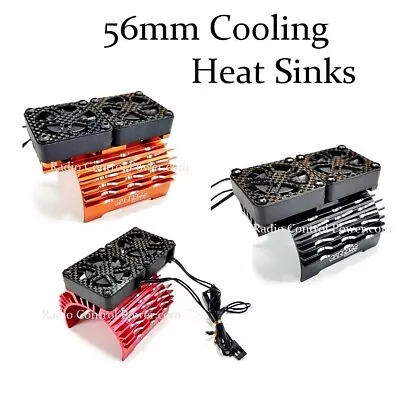 RCP Xtreme Cool 56mm Heat Sink (2) 40mm Fans 8.4 Volts 16k RPM Carbon Fiber • $34.99