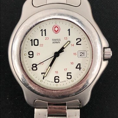 £8.18 • Buy Swiss Army Bracelet Watch 42mm Silver Stainless Steel 523091