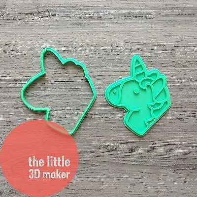 $8.95 • Buy Unicorn Cookie Cutter Stamp Fondant Embosser 3D Printed