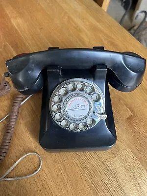 £20 • Buy VINTAGE BLACK BAKELITE TELEPHONE Call Exchange DIAL Retro Art Deco