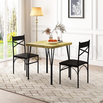 $149.95 • Buy Dining Table Set 2 Chairs 3-Piece Kitchen Breakfast Room Bar Pub Counter Stool