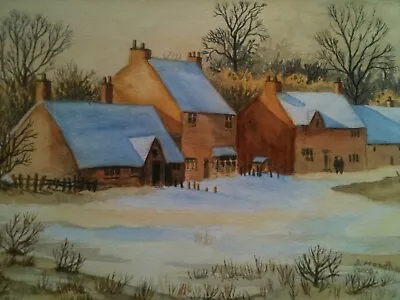 A Wintry Village Scene - David Meadham - Fine Art Giclee Print • £40