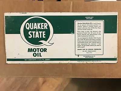 Quaker State Vintage Metal Dealer Rack Display Sign 12 X 5.5  • $74.99