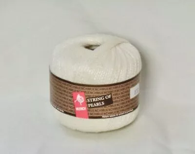 Discontinued Balls Of Muench White String Of Pearls Cotton Blend Yarn • $6