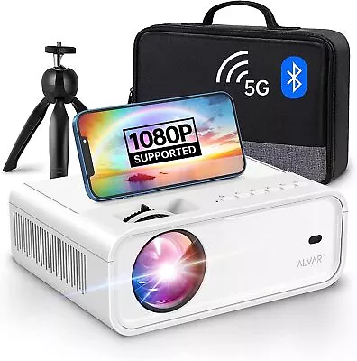 Mini Projector 15000Lumens LED 1080P 5G WiFi Bluetooth Home Theater 240  Display • $45.89