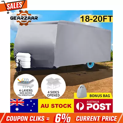 18-20ft Caravan Cover Campervan 4 Layer Heavy Duty UV Carry Bag Covers AUS • $107.99