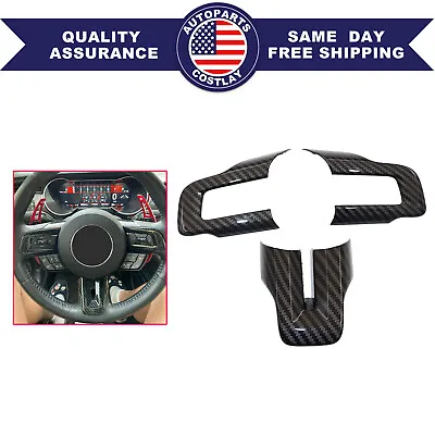 Interior Steering Wheel Cover Trim For Ford Mustang 15+ Accessories Carbon Fiber • $14.59