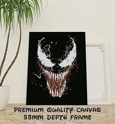 Venom Marvel Movie Large CANVAS Art Print A0 A1 A2 A3 A4 • £20.66