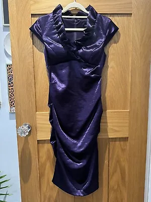 Xscape Purple Dress Party Petite Size 8 • £7