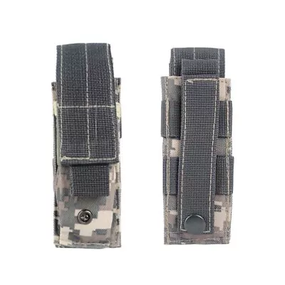 Tactical Molle Pouch Outdoor Military Pistol Torch Holder Knife Holster Tool Bag • $8.90